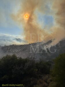 Φωτιά στην Αγία Ελένη Τροιζηνίας: Χωρίς ενεργό μέτωπο η πυρκαγιά